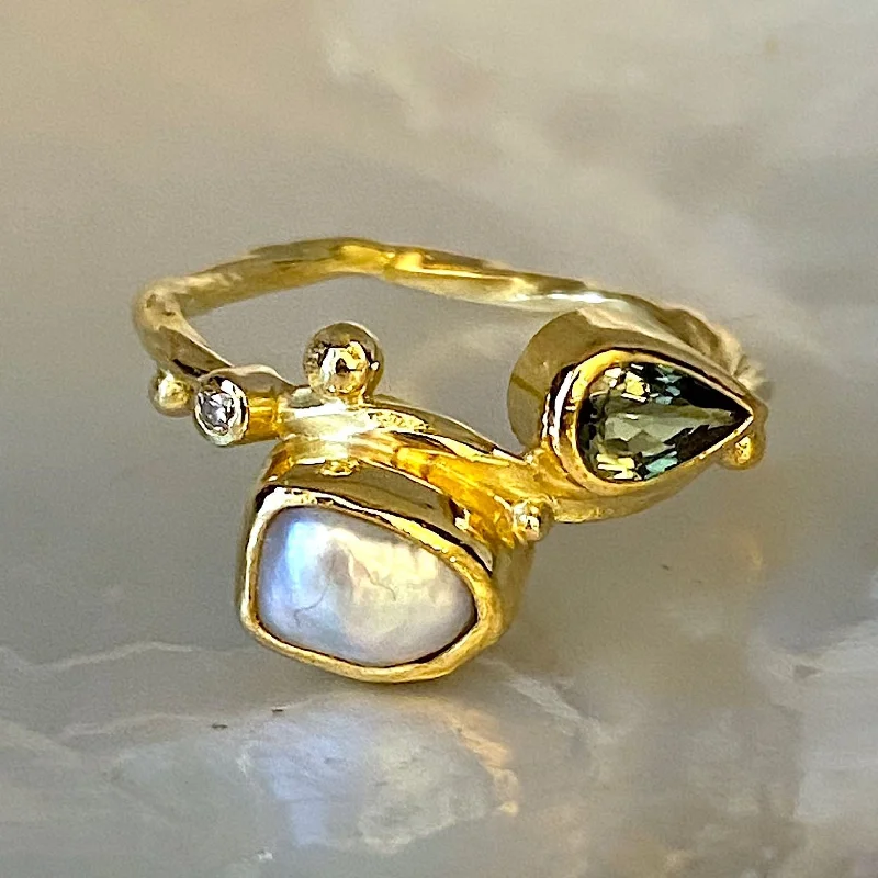 Garnet Gemstone Rings in 18K Gold Vermeil with Intricate Engravings for a Traditional AestheticSeafire 18K & 22K Gold Ring w. Diamonds, Sapphire & Pearl Garnet Gemstone Rings in 18K Gold Vermeil with Intricate Engravings for a Traditional AestheticSeafire 18K & 22K Gold Ring w. Diamonds, Sapphire & Pearl