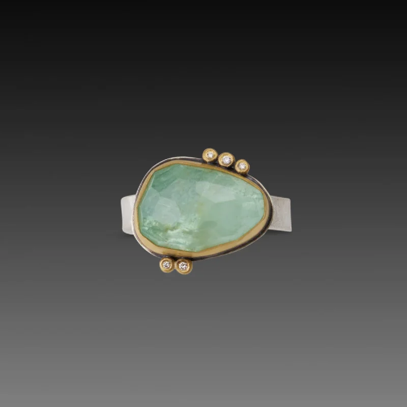 Malachite Gemstone Rings in 14K Gold with a Carved Stone for a Unique and Artistic AppealBeryl Ring with Diamonds Malachite Gemstone Rings in 14K Gold with a Carved Stone for a Unique and Artistic AppealBeryl Ring with Diamonds