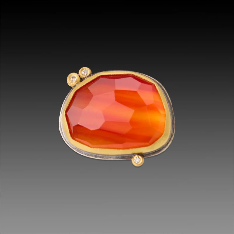 Malachite Gemstone Rings in 14K Gold with a Carved Stone for a Unique and Artistic AppealCarnelian Ring with Three Diamonds Malachite Gemstone Rings in 14K Gold with a Carved Stone for a Unique and Artistic AppealCarnelian Ring with Three Diamonds