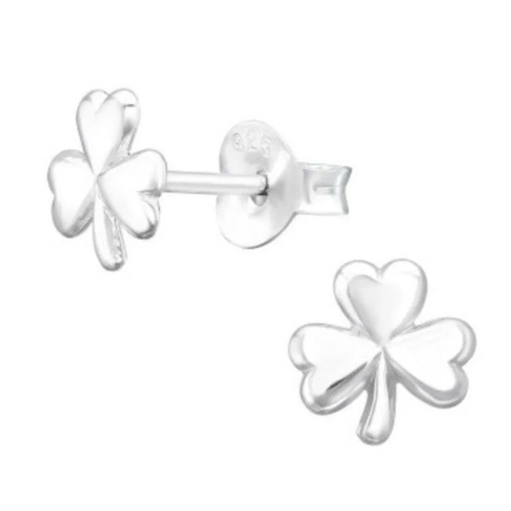 Clover Silver Earring Stud
