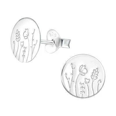 Flower Silver Earring Studs