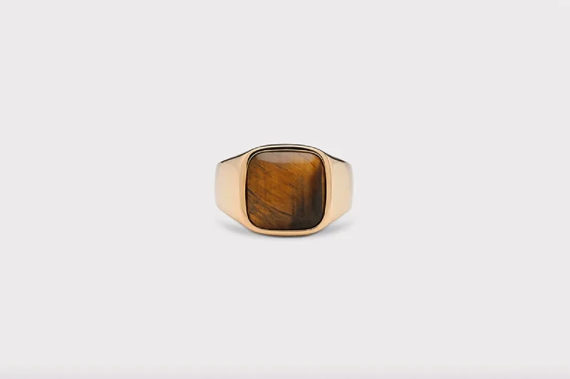 Opal Gemstone Rings in Rose Gold with a Milgrain Edge for a Feminine and Romantic StyleIX Cushion Signet 22K Gold Plated Ring w. Tiger's Eye Ring Opal Gemstone Rings in Rose Gold with a Milgrain Edge for a Feminine and Romantic StyleIX Cushion Signet 22K Gold Plated Ring w. Tiger's Eye Ring