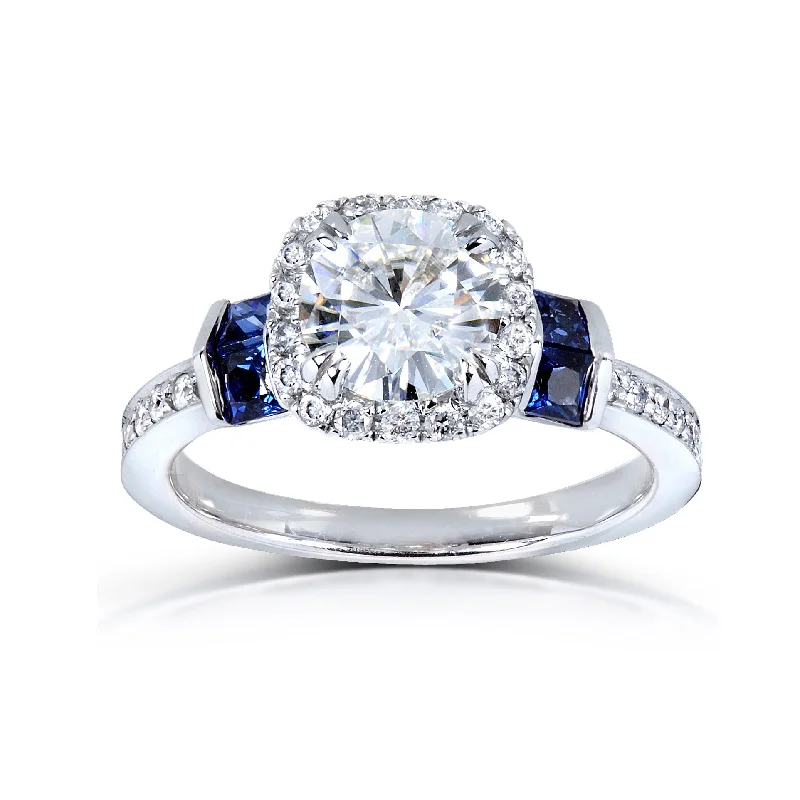 Minimalist Fashion Rings in Stainless Steel with a Single Solitaire CrystalHalo Top Sapphire Sides Ring Minimalist Fashion Rings in Stainless Steel with a Single Solitaire CrystalHalo Top Sapphire Sides Ring