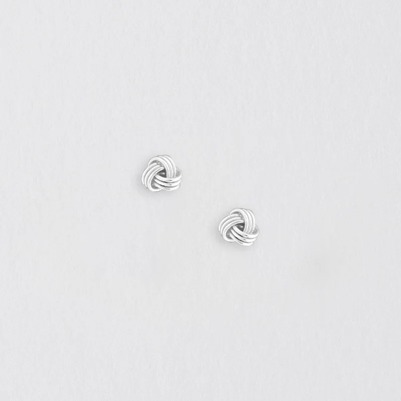 Knot Silver Earring Stud