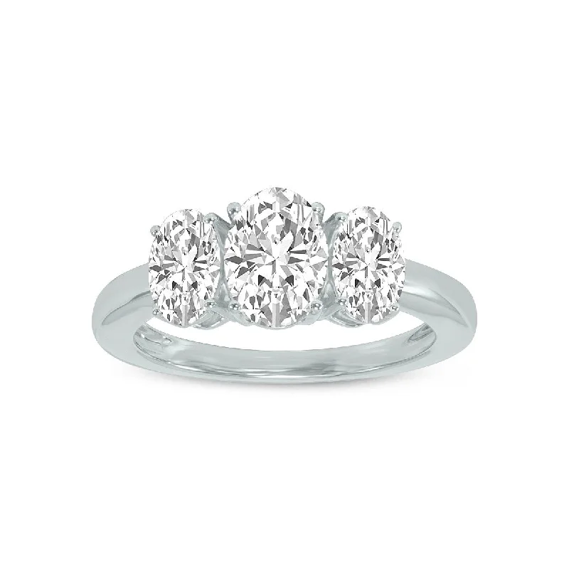 Fashion Rings with Initial Charms in Silver - Plated Metal for a Custom AccessoryMarquee 1/2 CTW Three Stone Oval Shape Lab Grown Diamond Ring in 14K White Gold Fashion Rings with Initial Charms in Silver - Plated Metal for a Custom AccessoryMarquee 1/2 CTW Three Stone Oval Shape Lab Grown Diamond Ring in 14K White Gold