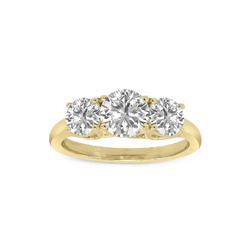 Fashion Rings with Zodiac Symbols in Gold - Filled Metal for a Personalized TouchMarquee 1 Carat TW Three Stone Lab Grown Diamond Ring in 14K Yellow Gold Fashion Rings with Zodiac Symbols in Gold - Filled Metal for a Personalized TouchMarquee 1 Carat TW Three Stone Lab Grown Diamond Ring in 14K Yellow Gold