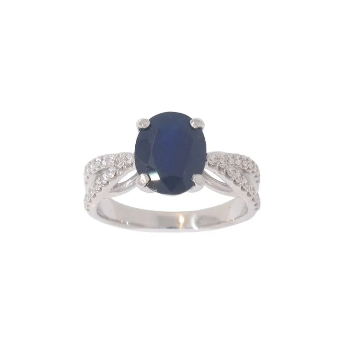 Adjustable Fashion Rings in Leather and Brass with a Tribal - Inspired DesignBlue Sapphire and Diamond Ring Adjustable Fashion Rings in Leather and Brass with a Tribal - Inspired DesignBlue Sapphire and Diamond Ring