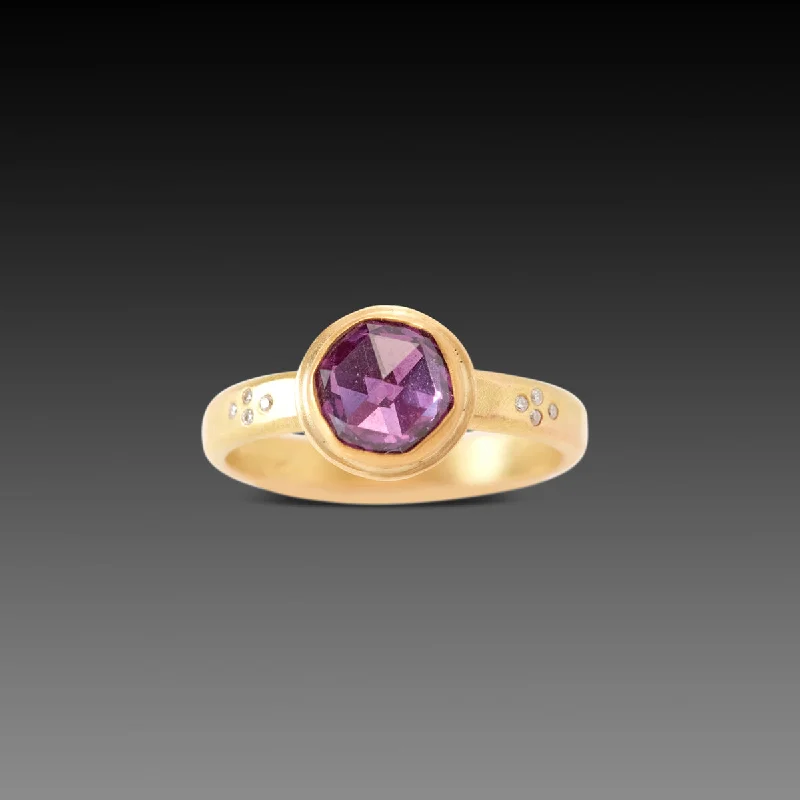 Tanzanite Gemstone Rings in 10K Gold with a Trilogy Design for a Sophisticated GiftPink Purple Sapphire Ring Tanzanite Gemstone Rings in 10K Gold with a Trilogy Design for a Sophisticated GiftPink Purple Sapphire Ring