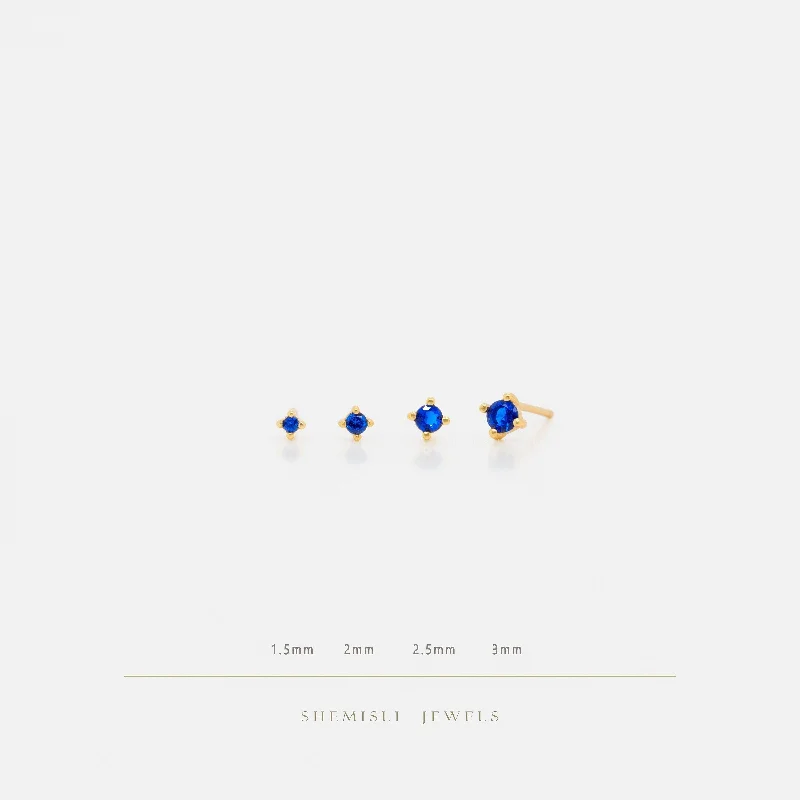 Sapphire CZ Stone Studs, Unisex, Gold, Silver - SS269, SS270, SS271, SS272 Butterfly End, SS738, SS739, SS740, SS741 Screw Ball End (Type A) Sapphire CZ Stone Studs, Unisex, Gold, Silver - SS269, SS270, SS271, SS272 Butterfly End, SS738, SS739, SS740, SS741 Screw Ball End (Type A)