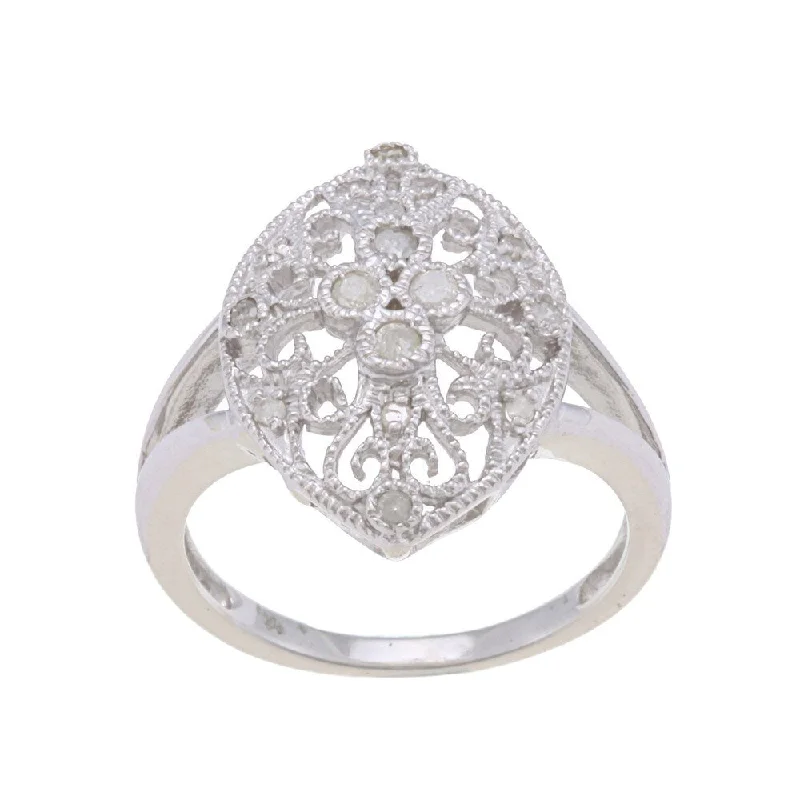 Rhinestone - Embellished Fashion Rings in Silver - Tone Metal for a Glamorous TouchSterling Silver 1/4ct TDW Diamond Vintage Style Ring (G-H, I1-I2) Rhinestone - Embellished Fashion Rings in Silver - Tone Metal for a Glamorous TouchSterling Silver 1/4ct TDW Diamond Vintage Style Ring (G-H, I1-I2)