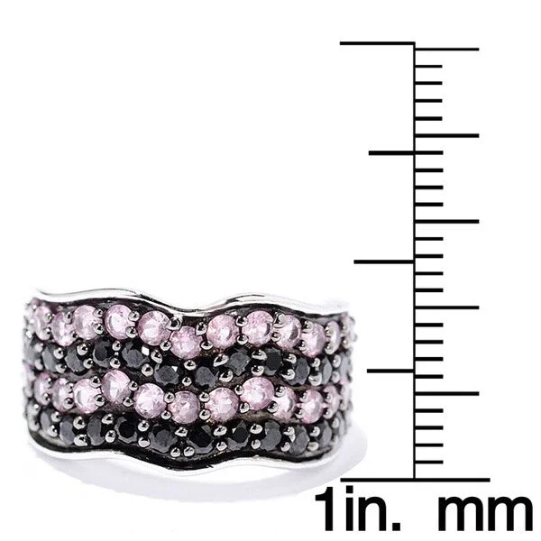Chunky Fashion Rings in Copper with Geometric Patterns for a Bold AccessorySterling Silver 2 2/5ct TGW Black Spinel and Pink Sapphire Wave Ring Chunky Fashion Rings in Copper with Geometric Patterns for a Bold AccessorySterling Silver 2 2/5ct TGW Black Spinel and Pink Sapphire Wave Ring