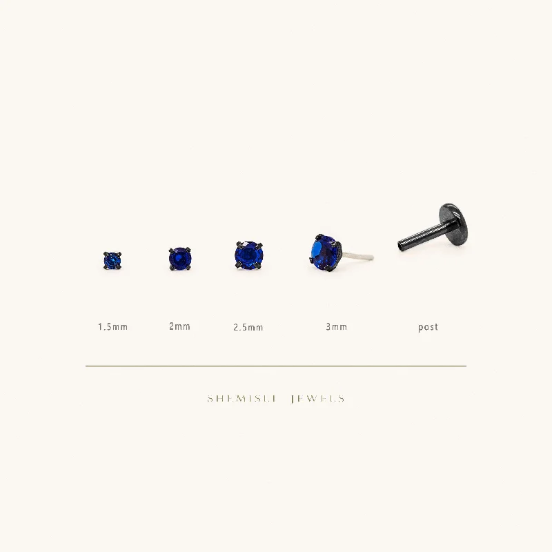 Tiny Sapphire Black Threadless Flat Back Earrings, Nose Stud, September Birthstone, 20,18,16ga 5-10mm Surgical Steel SS515 SS516 SS517 SS518 Tiny Sapphire Black Threadless Flat Back Earrings, Nose Stud, September Birthstone, 20,18,16ga 5-10mm Surgical Steel SS515 SS516 SS517 SS518
