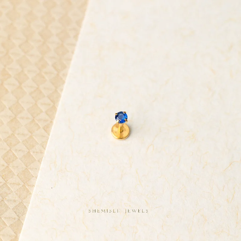 Tiny Sapphire Threadless Flat Back Nose Stud, September Birthstone, 20,18,16ga, 5-10mm, Unisex, Surgical Steel SS517 Tiny Sapphire Threadless Flat Back Nose Stud, September Birthstone, 20,18,16ga, 5-10mm, Unisex, Surgical Steel SS517