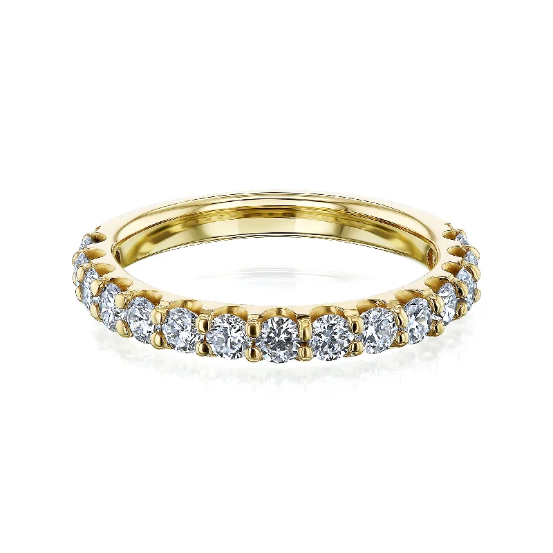 Fashion Rings with Initial Charms in Silver - Plated Metal for a Custom AccessoryU-Prong Semi-Eternity Ring - 9/10ct TDW Fashion Rings with Initial Charms in Silver - Plated Metal for a Custom AccessoryU-Prong Semi-Eternity Ring - 9/10ct TDW