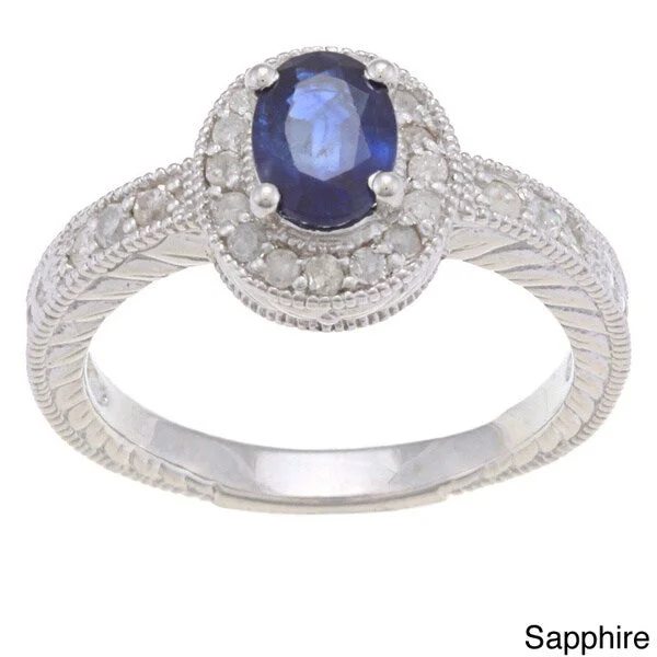 Textured Fashion Rings in Pewter with Hammered and Embossed SurfacesViducci Sterling Silver Blue Sapphire and 2/5ct TDW Diamond Ring (G-H, I1-I2) Textured Fashion Rings in Pewter with Hammered and Embossed SurfacesViducci Sterling Silver Blue Sapphire and 2/5ct TDW Diamond Ring (G-H, I1-I2)