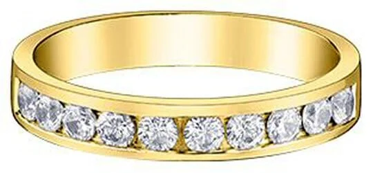 Ruby - centered commemorate rings to symbolize passionYellow Gold Diamond Band.
