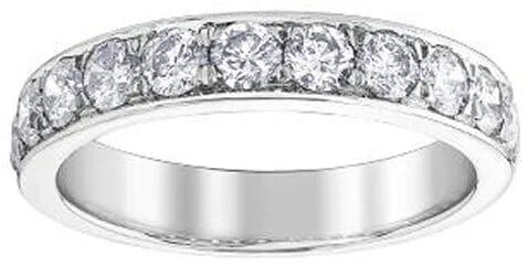 Commemorate rings with a filigree - wrapped gemstoneWhite Gold Diamond Band.
