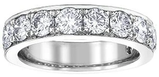 Commemorate rings featuring multiple birthstones in a rowWhite Gold Diamond Band.