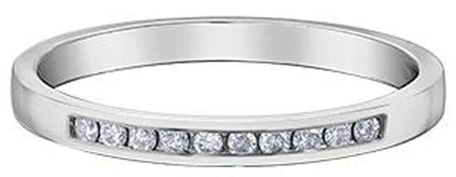 Two - tone metal commemorate rings for a unique lookWhite Gold Diamond Band.