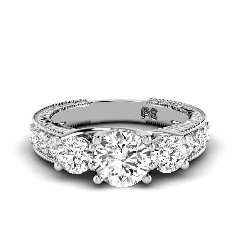 Rings to commemorate a significant travel memory with a map engraving1.25-1.55 CT Round Cut Diamonds - Three Stone Ring Rings to commemorate a significant travel memory with a map engraving1.25-1.55 CT Round Cut Diamonds - Three Stone Ring