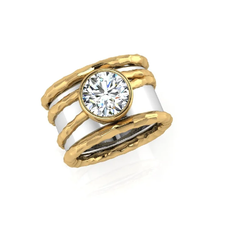 Commemorate rings featuring multiple birthstones in a row14K White and Yellow Gold Inlaid Diamond Wide Band Commemorate rings featuring multiple birthstones in a row14K White and Yellow Gold Inlaid Diamond Wide Band