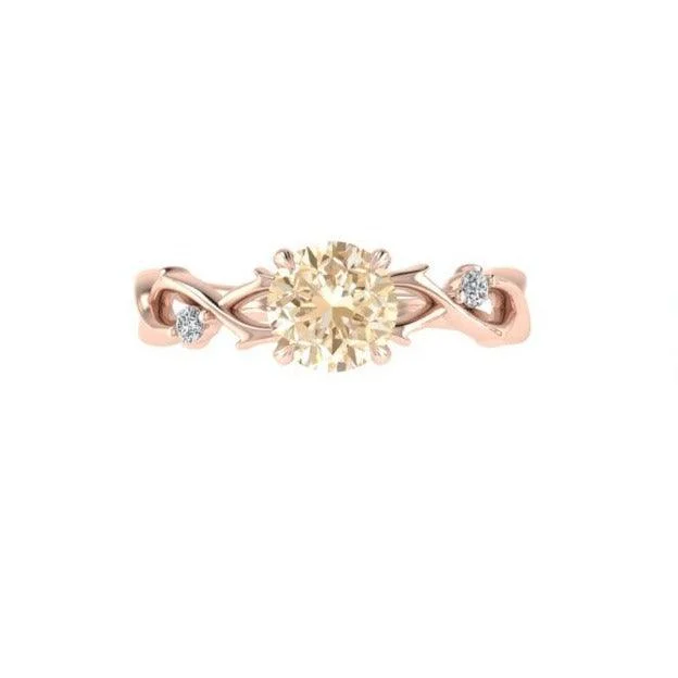 Commemorate rings with a diamond - and - citrine combinationCitrine and and Diamond Twist Band Ring Commemorate rings with a diamond - and - citrine combinationCitrine and and Diamond Twist Band Ring