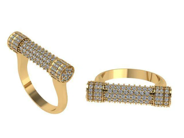 Titanium commemorate rings for a modern, durable choiceDiamond Bar Ring 14K Gold