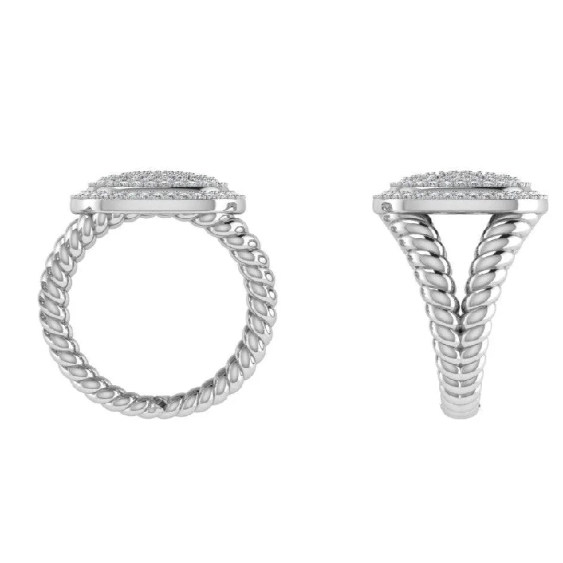 Emerald - set commemorate rings for a touch of luxuryDiamond Ring Cable Split Band 14K Gold Emerald - set commemorate rings for a touch of luxuryDiamond Ring Cable Split Band 14K Gold