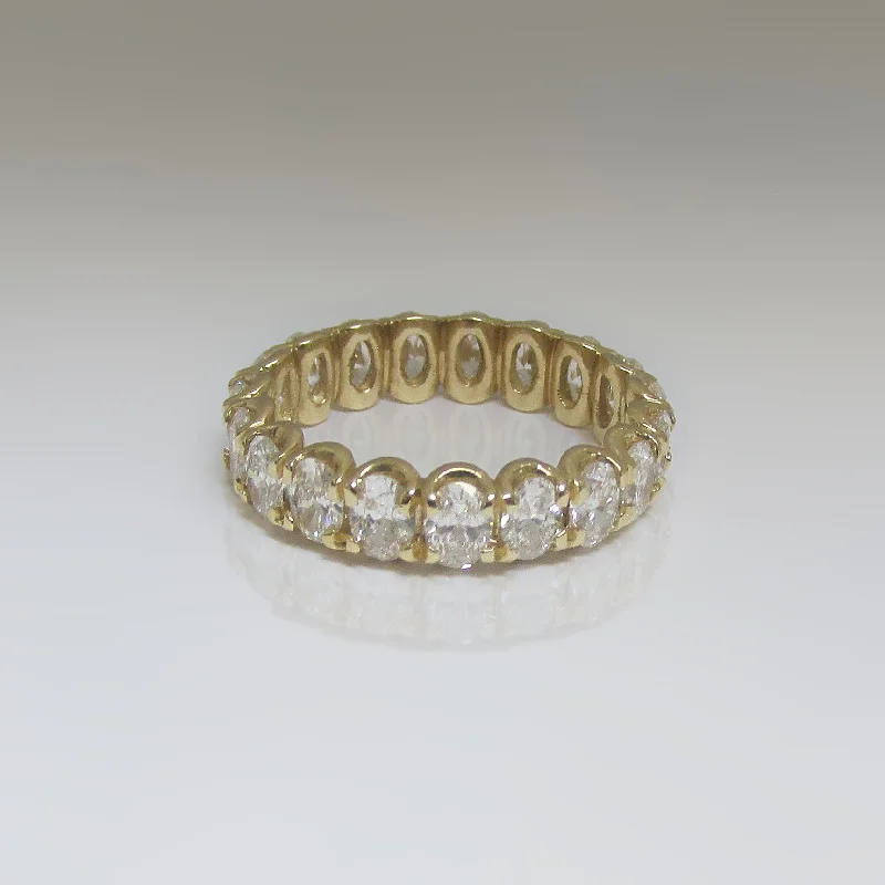Rose gold commemorate rings with a vintage - style designLab Grown Diamond Oval Cut Eternity Ring in 14k Yellow Gold Rose gold commemorate rings with a vintage - style designLab Grown Diamond Oval Cut Eternity Ring in 14k Yellow Gold