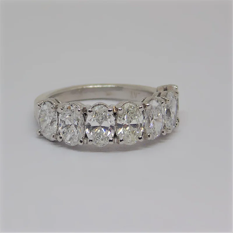 Three - stone commemorate rings representing important life eventsOval Diamond Semietrnity Ring Three - stone commemorate rings representing important life eventsOval Diamond Semietrnity Ring