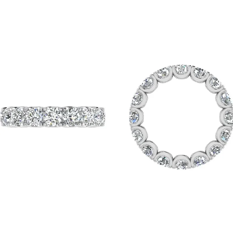 Commemorate rings with a star - shaped diamond settingRound Diamond Eternity Ring In 18k White Gold Commemorate rings with a star - shaped diamond settingRound Diamond Eternity Ring In 18k White Gold