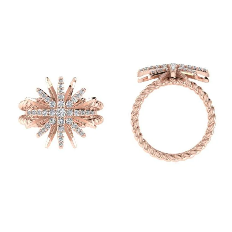 Commemorate rings with a diamond - and - citrine combinationStarburst Diamond Coil Ring 18K Gold Commemorate rings with a diamond - and - citrine combinationStarburst Diamond Coil Ring 18K Gold