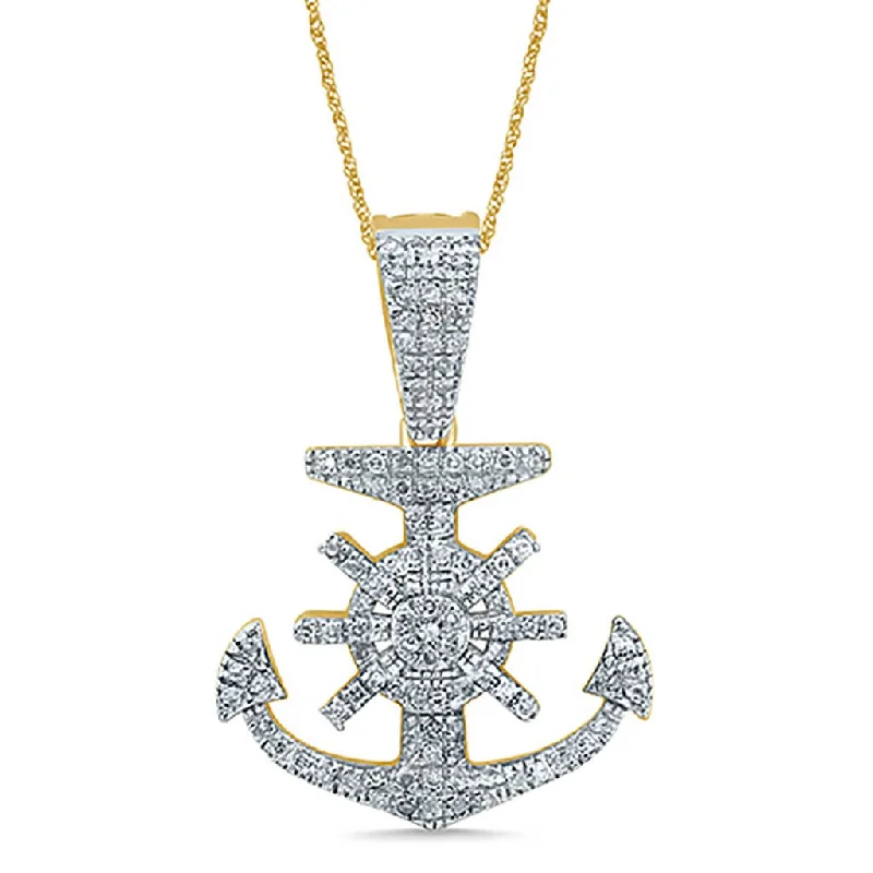 Cross - Stitch - Embroidered Floral Pendant Necklace for Handicraft Aficionados10K 0.24- 0.26CT D-ANCHOR Cross - Stitch - Embroidered Floral Pendant Necklace for Handicraft Aficionados10K 0.24- 0.26CT D-ANCHOR