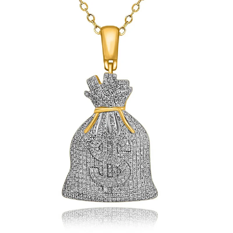 3D - Printed Owl Pendant Necklace in Recycled Plastic for Eco - Conscious Fashionistas10K 0.54-0.68CT D-MONEY BAGS 3D - Printed Owl Pendant Necklace in Recycled Plastic for Eco - Conscious Fashionistas10K 0.54-0.68CT D-MONEY BAGS