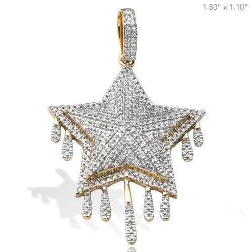LED - Illuminated Moon Pendant Necklace for Nighttime Events10K 0.75CT DRIPPING DIAMOND STAR PENDANT LED - Illuminated Moon Pendant Necklace for Nighttime Events10K 0.75CT DRIPPING DIAMOND STAR PENDANT