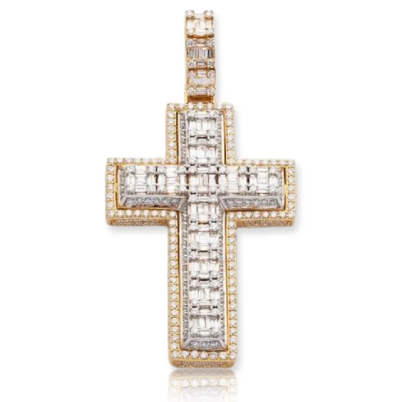 Dainty Gold - Plated Angel Wing Pendant Necklace for Sensitive Skin Owners14KY+W 7.55CTW BAGUETTE DIAMOND CROSS PENDANT Dainty Gold - Plated Angel Wing Pendant Necklace for Sensitive Skin Owners14KY+W 7.55CTW BAGUETTE DIAMOND CROSS PENDANT