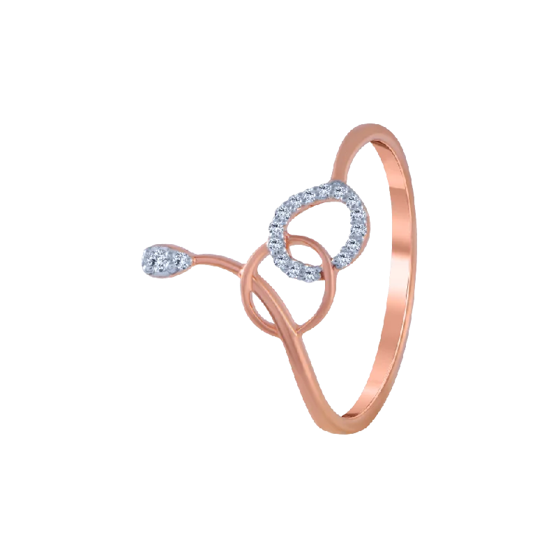 Women's Diamond Rings with Sapphire Accents in Blue for a Colorful and Sophisticated Touch18KT (750) Rose Gold And Diamond Ring For Women Women's Diamond Rings with Sapphire Accents in Blue for a Colorful and Sophisticated Touch18KT (750) Rose Gold And Diamond Ring For Women