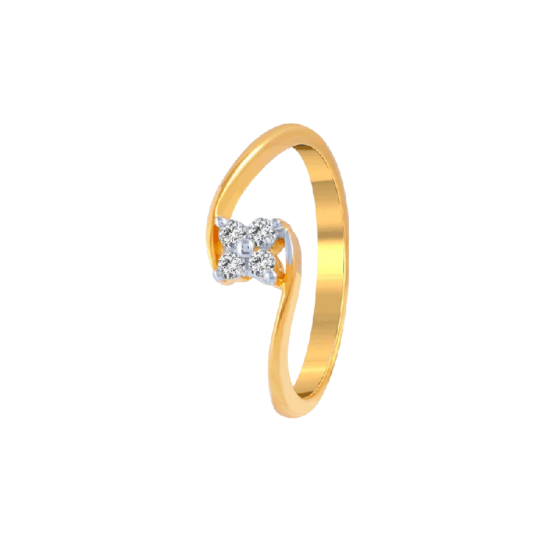 Halo - Style Women's Diamond Rings with a Center Diamond Surrounded by Smaller Diamonds in 18K Gold18KT (750) Yellow Gold And Diamond Ring For Women Halo - Style Women's Diamond Rings with a Center Diamond Surrounded by Smaller Diamonds in 18K Gold18KT (750) Yellow Gold And Diamond Ring For Women