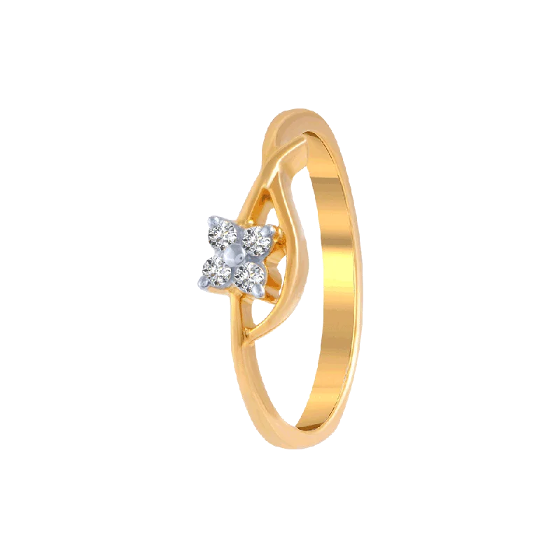 Signature - Design Women's Diamond Rings with a Brand - Specific Pattern and High - Quality Diamonds18KT (750) Yellow Gold And Diamond Ring For Women Signature - Design Women's Diamond Rings with a Brand - Specific Pattern and High - Quality Diamonds18KT (750) Yellow Gold And Diamond Ring For Women
