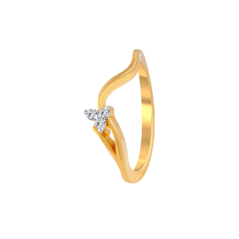 Pear - Shaped Women's Diamond Rings in Yellow Gold with a Single - Diamond Pendant Look18KT (750) Yellow Gold And Diamond Ring For Women Pear - Shaped Women's Diamond Rings in Yellow Gold with a Single - Diamond Pendant Look18KT (750) Yellow Gold And Diamond Ring For Women