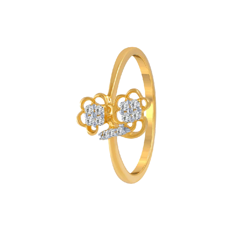 Cathedral - Style Women's Diamond Rings with a Raised Center Setting and Elaborate Metalwork18KT (750) Yellow Gold And Diamond Ring For Women Cathedral - Style Women's Diamond Rings with a Raised Center Setting and Elaborate Metalwork18KT (750) Yellow Gold And Diamond Ring For Women