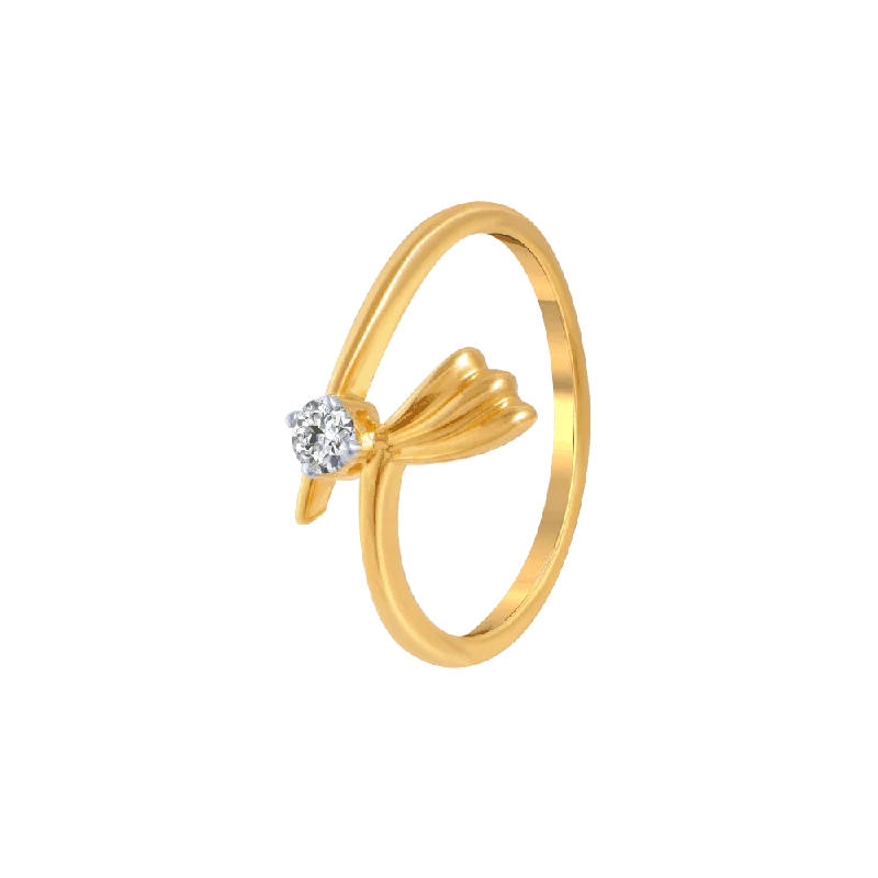 Women's Solitaire Diamond Rings with Round - Cut Diamonds and Platinum Settings for an Elegant Engagement18KT (750) Yellow Gold And Diamond Ring For Women Women's Solitaire Diamond Rings with Round - Cut Diamonds and Platinum Settings for an Elegant Engagement18KT (750) Yellow Gold And Diamond Ring For Women