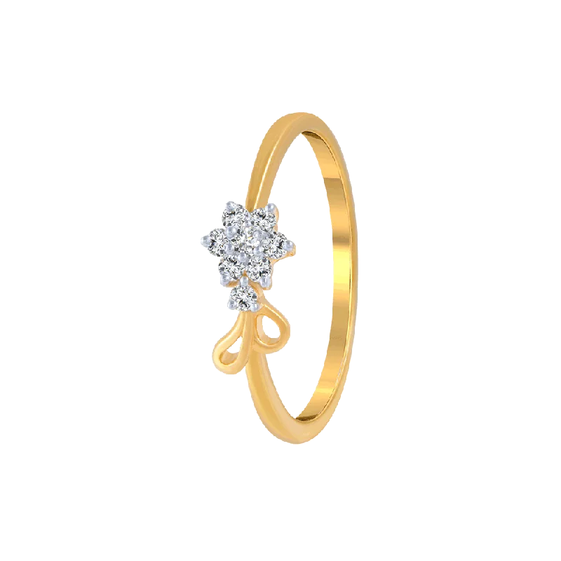 Women's Diamond Rings with Sapphire Accents in Blue for a Colorful and Sophisticated Touch18KT (750) Yellow Gold And Diamond Ring For Women Women's Diamond Rings with Sapphire Accents in Blue for a Colorful and Sophisticated Touch18KT (750) Yellow Gold And Diamond Ring For Women