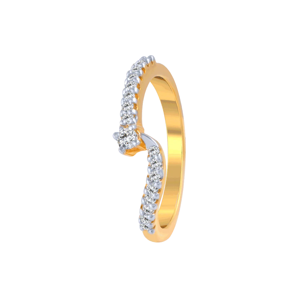 Halo - Style Women's Diamond Rings with a Center Diamond Surrounded by Smaller Diamonds in 18K Gold18KT (750) Yellow Gold And Diamond Ring For Women Halo - Style Women's Diamond Rings with a Center Diamond Surrounded by Smaller Diamonds in 18K Gold18KT (750) Yellow Gold And Diamond Ring For Women