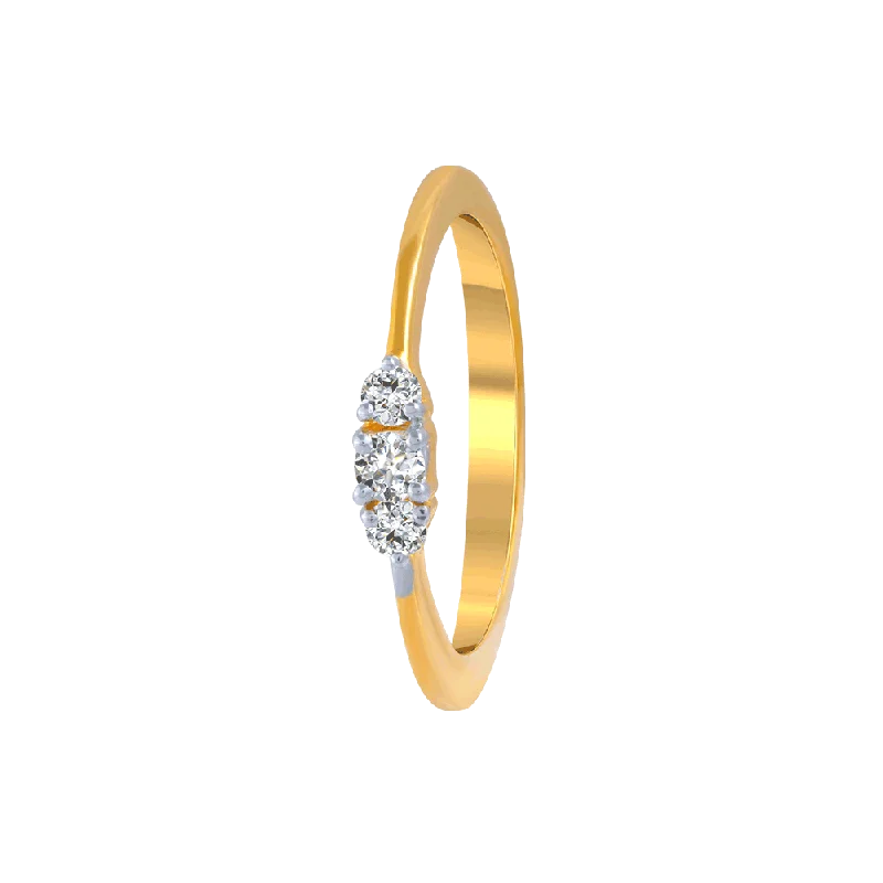 Cathedral - Style Women's Diamond Rings with a Raised Center Setting and Elaborate Metalwork18KT (750) Yellow Gold And Diamond Ring For Women Cathedral - Style Women's Diamond Rings with a Raised Center Setting and Elaborate Metalwork18KT (750) Yellow Gold And Diamond Ring For Women