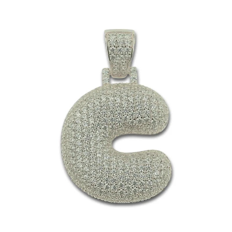 Cross - Stitch - Embroidered Floral Pendant Necklace for Handicraft AficionadosTVJE- Sterling Silver CZ Letter C Pendant Cross - Stitch - Embroidered Floral Pendant Necklace for Handicraft AficionadosTVJE- Sterling Silver CZ Letter C Pendant