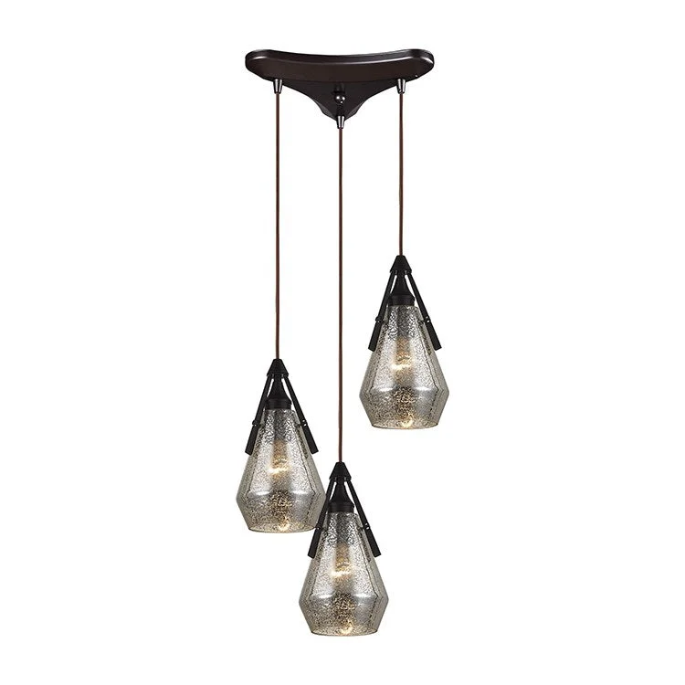 LED - Illuminated Moon Pendant Necklace for Nighttime EventsDuncan Three-Light Triangular Pan Pendant LED - Illuminated Moon Pendant Necklace for Nighttime EventsDuncan Three-Light Triangular Pan Pendant