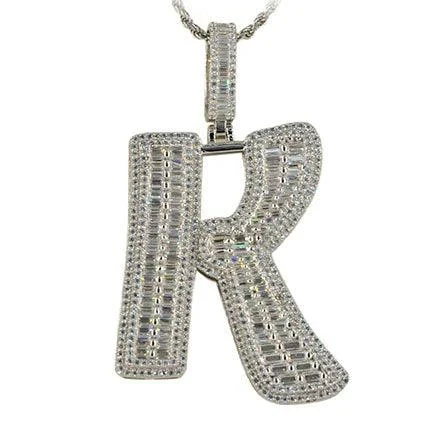 Custom - Engraved Initial Pendant Necklace in Sterling Silver for Mother's Day GiftK Initial Letter Custom - Engraved Initial Pendant Necklace in Sterling Silver for Mother's Day GiftK Initial Letter