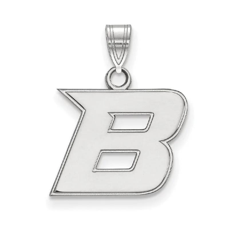 Hypoallergenic Stainless Steel Dog Tag Pendant Necklace for Active Men10k White Gold Boise State Small Initial B Pendant Hypoallergenic Stainless Steel Dog Tag Pendant Necklace for Active Men10k White Gold Boise State Small Initial B Pendant