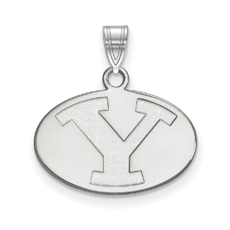 Statement - Making Large - Gemstone - Studded Geometric Pendant Necklace for Evening Parties10k White Gold Brigham Young U Small Initial Y Oval Pendant Statement - Making Large - Gemstone - Studded Geometric Pendant Necklace for Evening Parties10k White Gold Brigham Young U Small Initial Y Oval Pendant